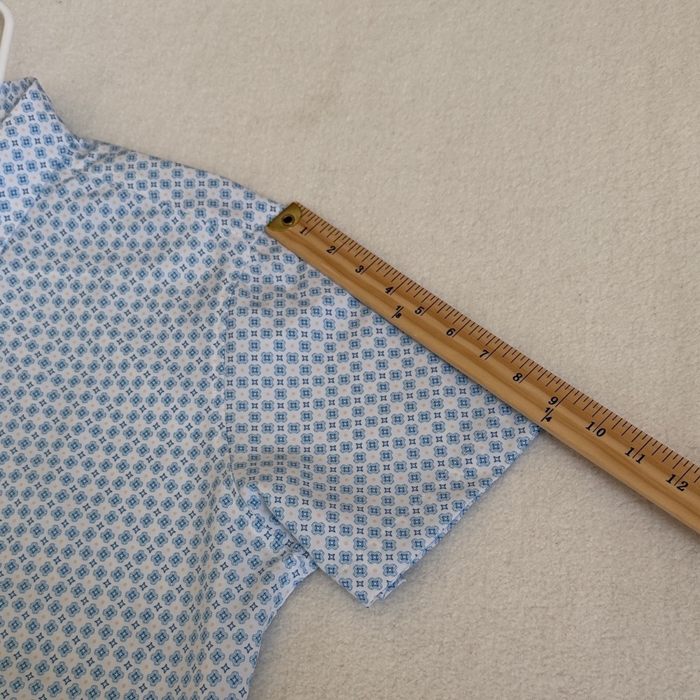 Cactus Man Ricky Singh Light Blue Geometric Button Down Shirt Size L - Picture 6 of 11